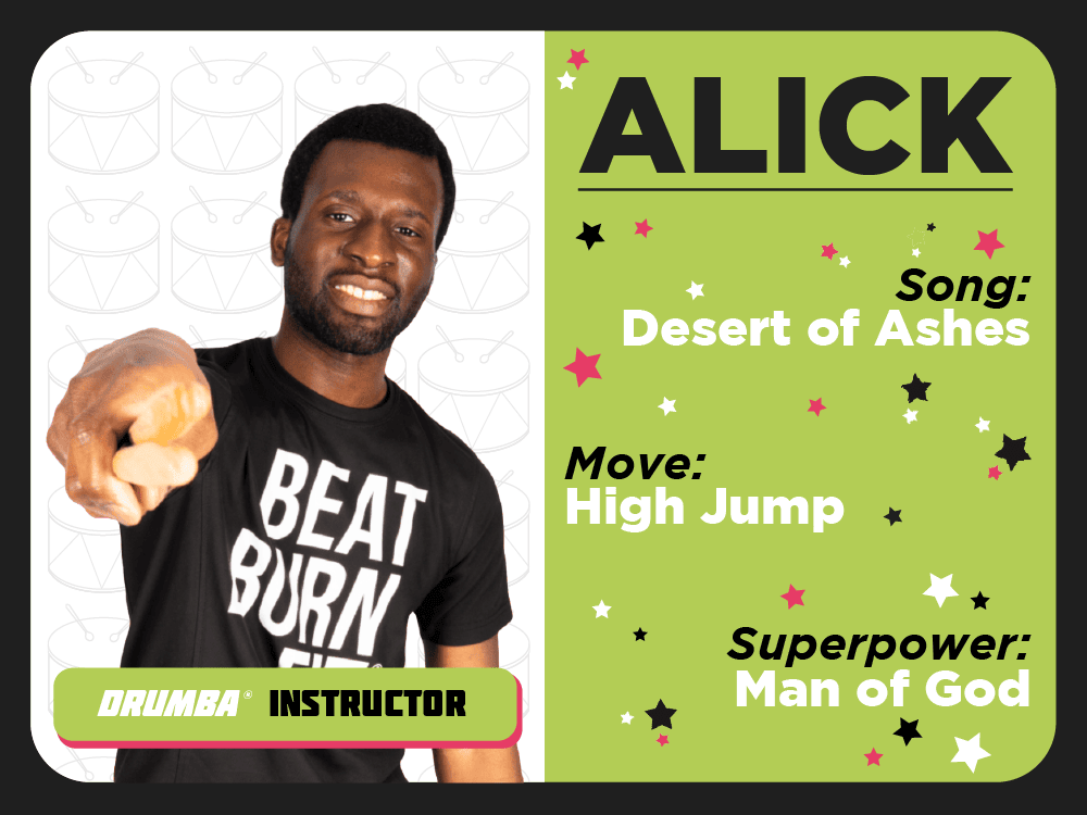 Team Member Alick. Song: Desert of Ashes. Move: High Jump. Superpower: Man of God.